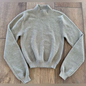 Cotton On Lightweight Mock Neck Sweater in Taupe